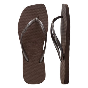 Havaianas - Slim Square Slides | Chocolate
