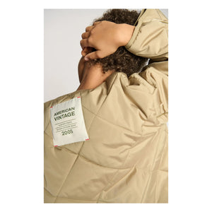 American Vintage - Vowbay Water-Repellent Quilted Jacket Recycled Fiber | Khaki