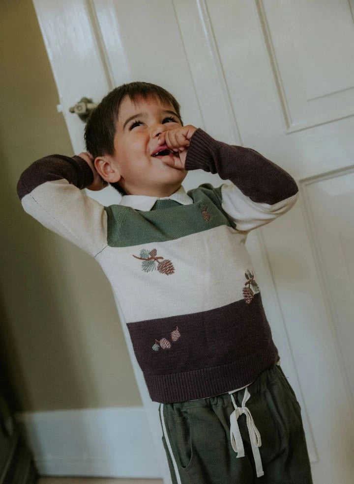 Fliink - Benna Striped Sweater | Ecru