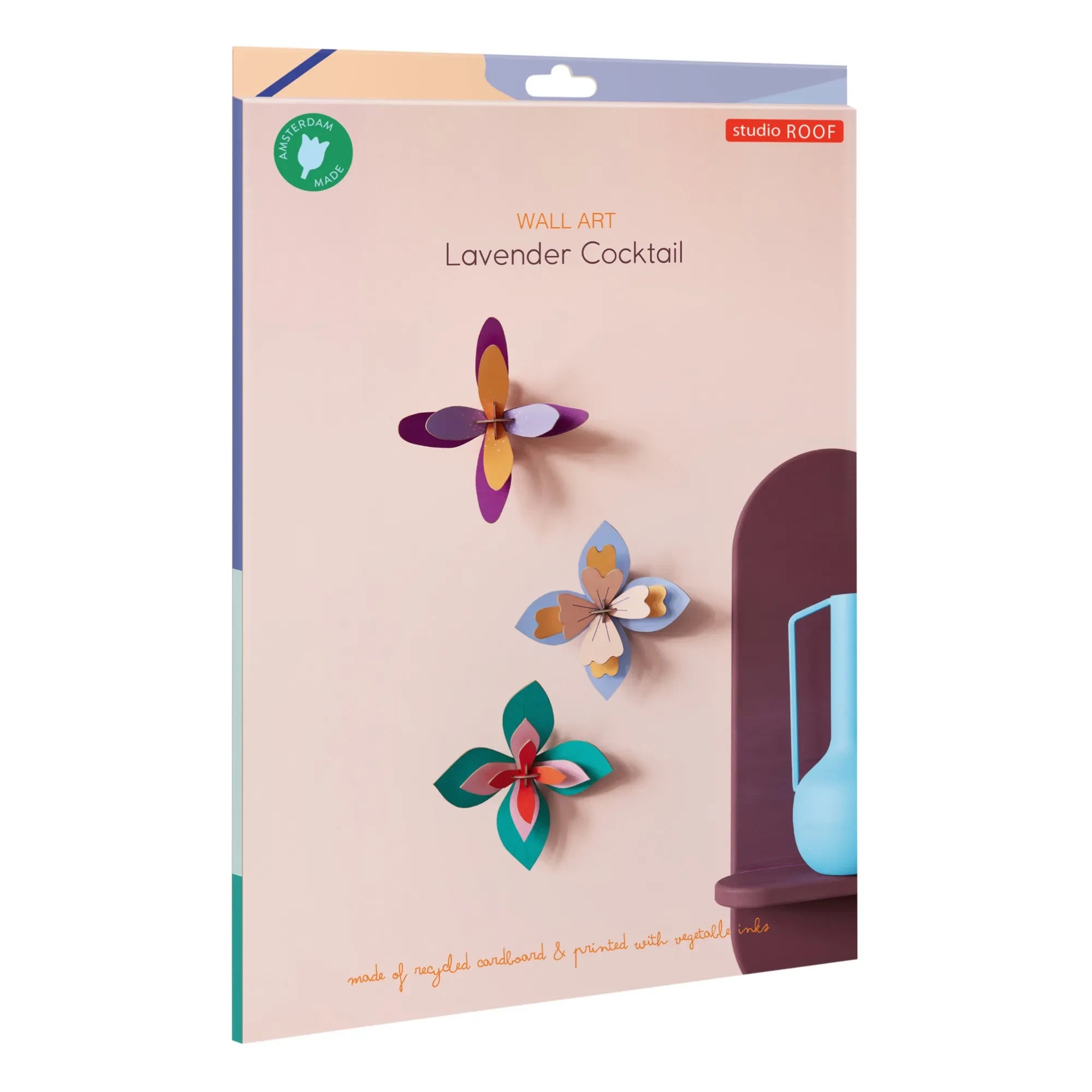 Studio Roof - Lavender Flower Wall Decoration - 3-Piece Set