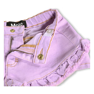 Molo - Agnetha Denim Ruffled Shorts | Purple