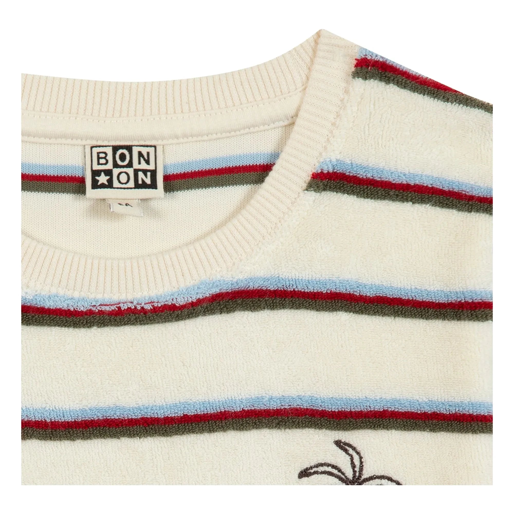 Bonton - Livo Striped Towel T-Shirt | White