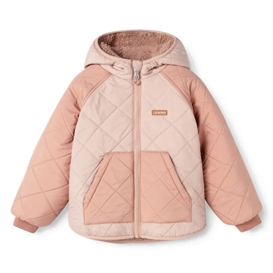Liewood - Jackson Reversible Sherpa-Style Jacket, Made from Recycled Fibers | Light Pink