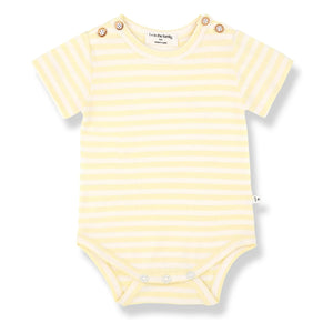 1+ in the family - Eloi Striped Bodysuit | Light Yellow