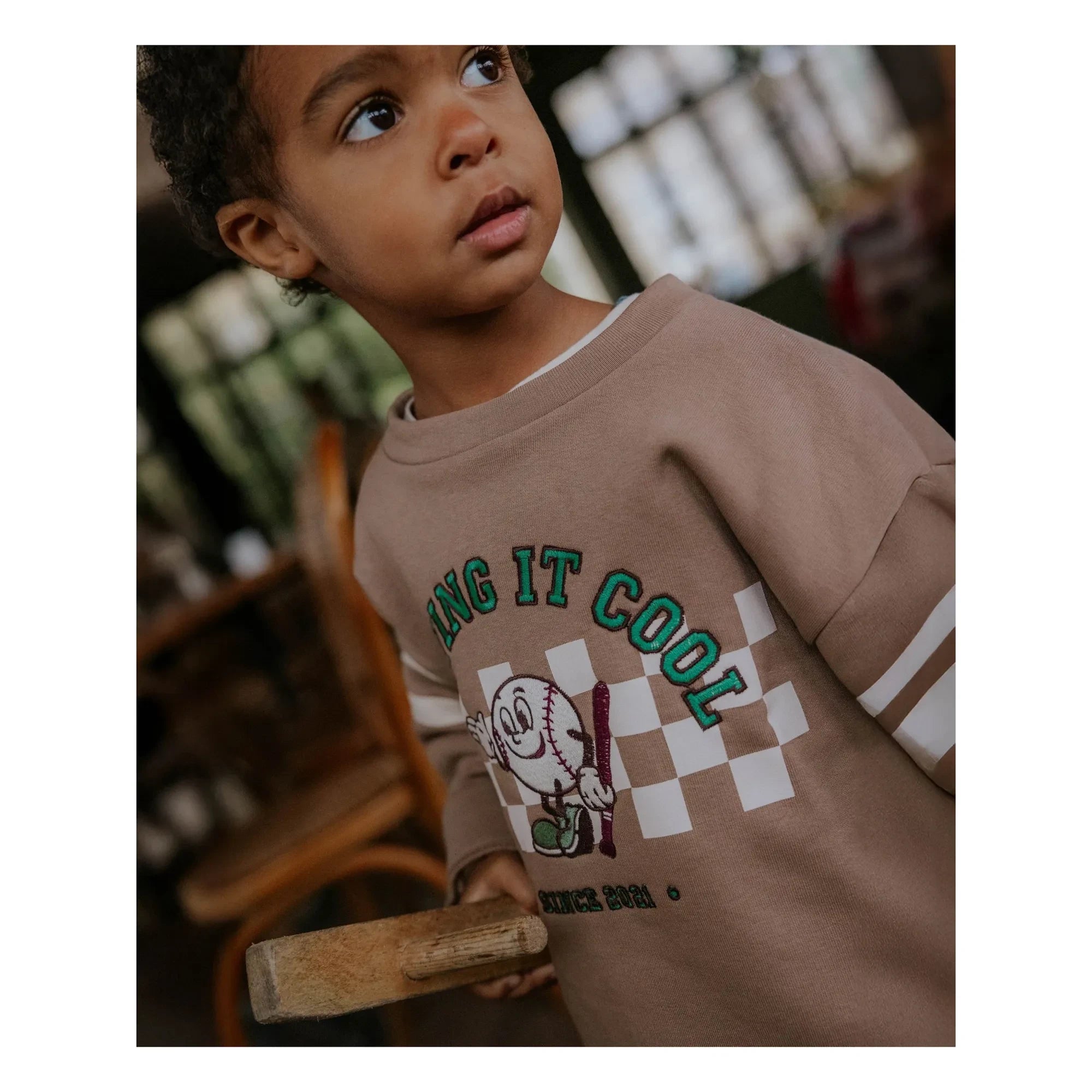 Fliink - Alvin organic cotton sweatshirt | Dark brown
