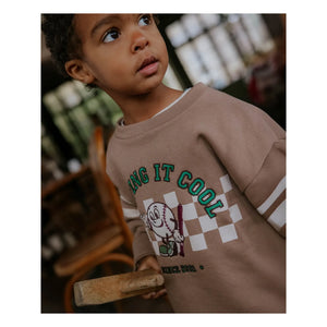 Fliink - Alvin organic cotton sweatshirt | Dark brown