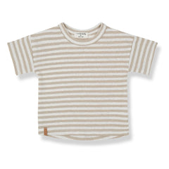 1+ in the family - Striped Linen T-Shirt | Beige