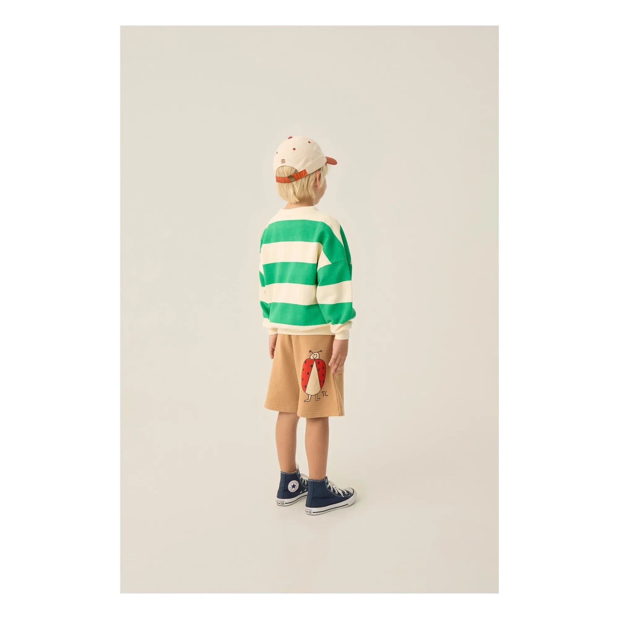 The Campamento - Oversize Çizgili Sweatshirt | Yeşil