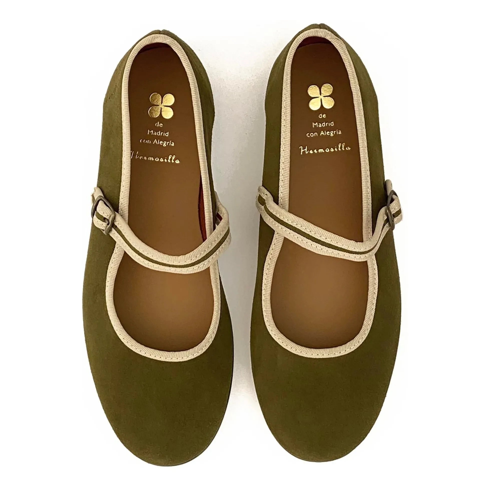 Hermosilla - Honfleur Ballerinas - Women's Collection | Khaki