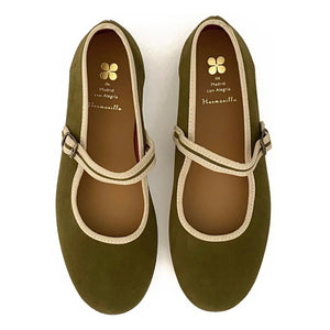 Hermosilla - Honfleur Ballerinas - Women's Collection | Khaki