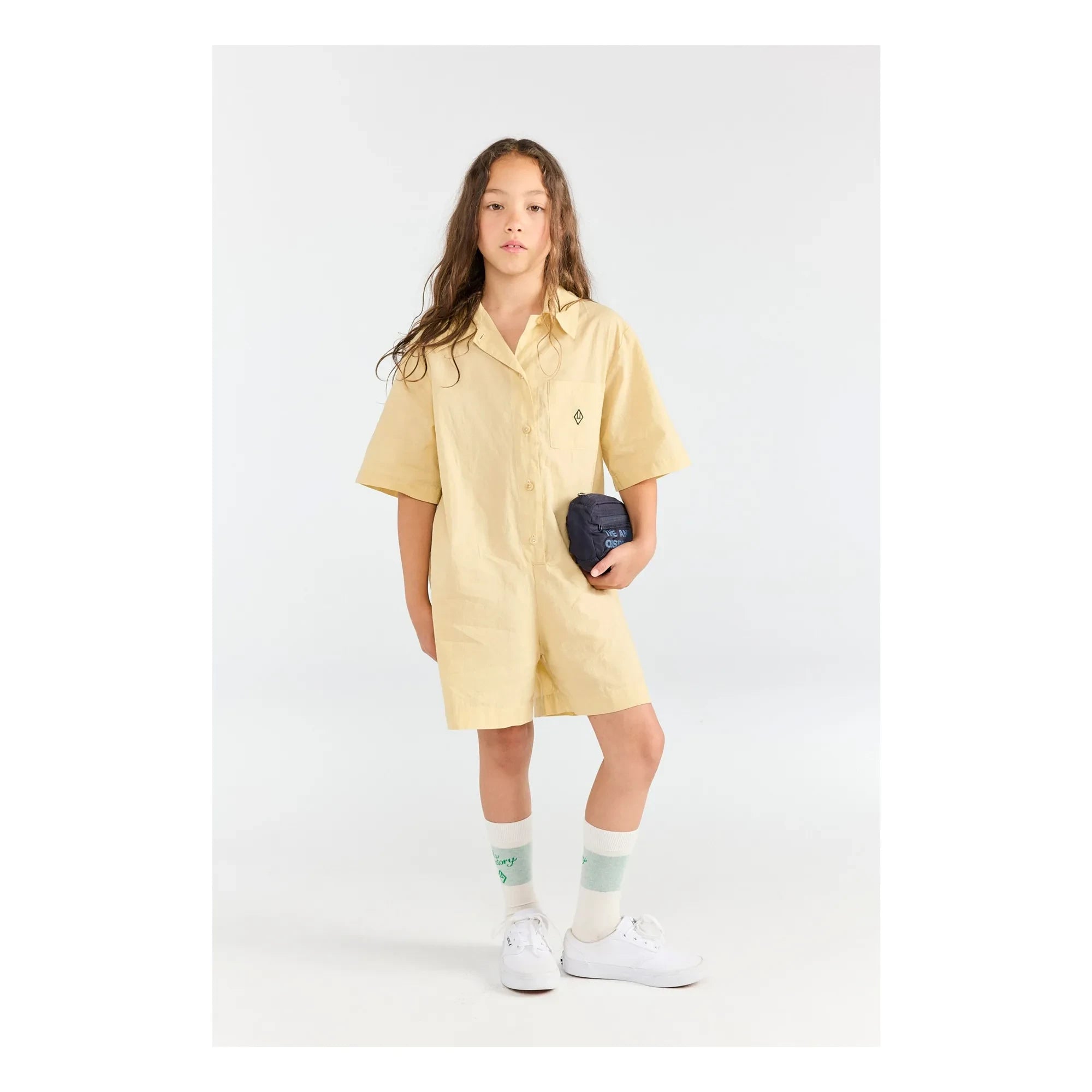 The Animals Observatory - Squirrel Jumpsuit Organic Cotton | Light Yellow