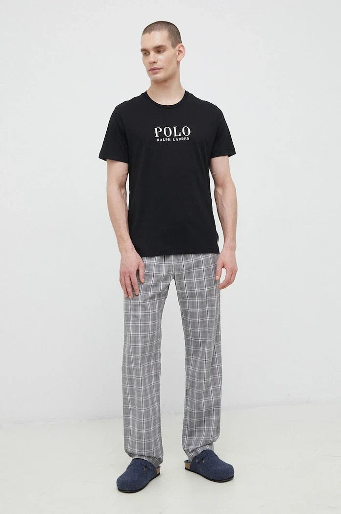 Kısa Kollu Pamuklu Pijama Üstü Polo Ralph Lauren
