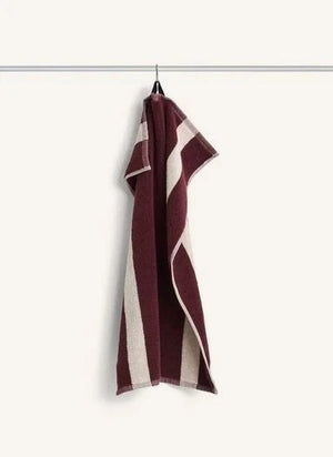 Hay - Striped Bath Towel | Maroon