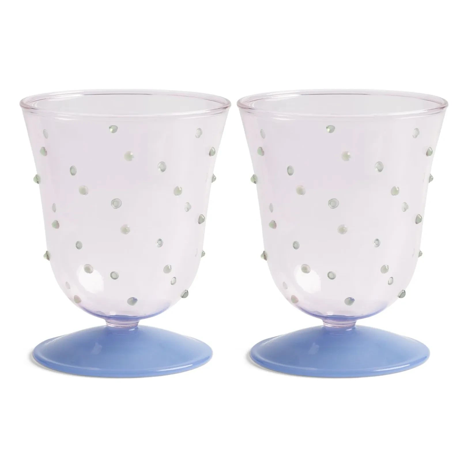 &Klevering - Dotted Glasses - Set of 2 | Pink