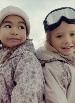 Wheat - Melte Fleurs Ski Suit Made from Recycled Fibers | Light Pink