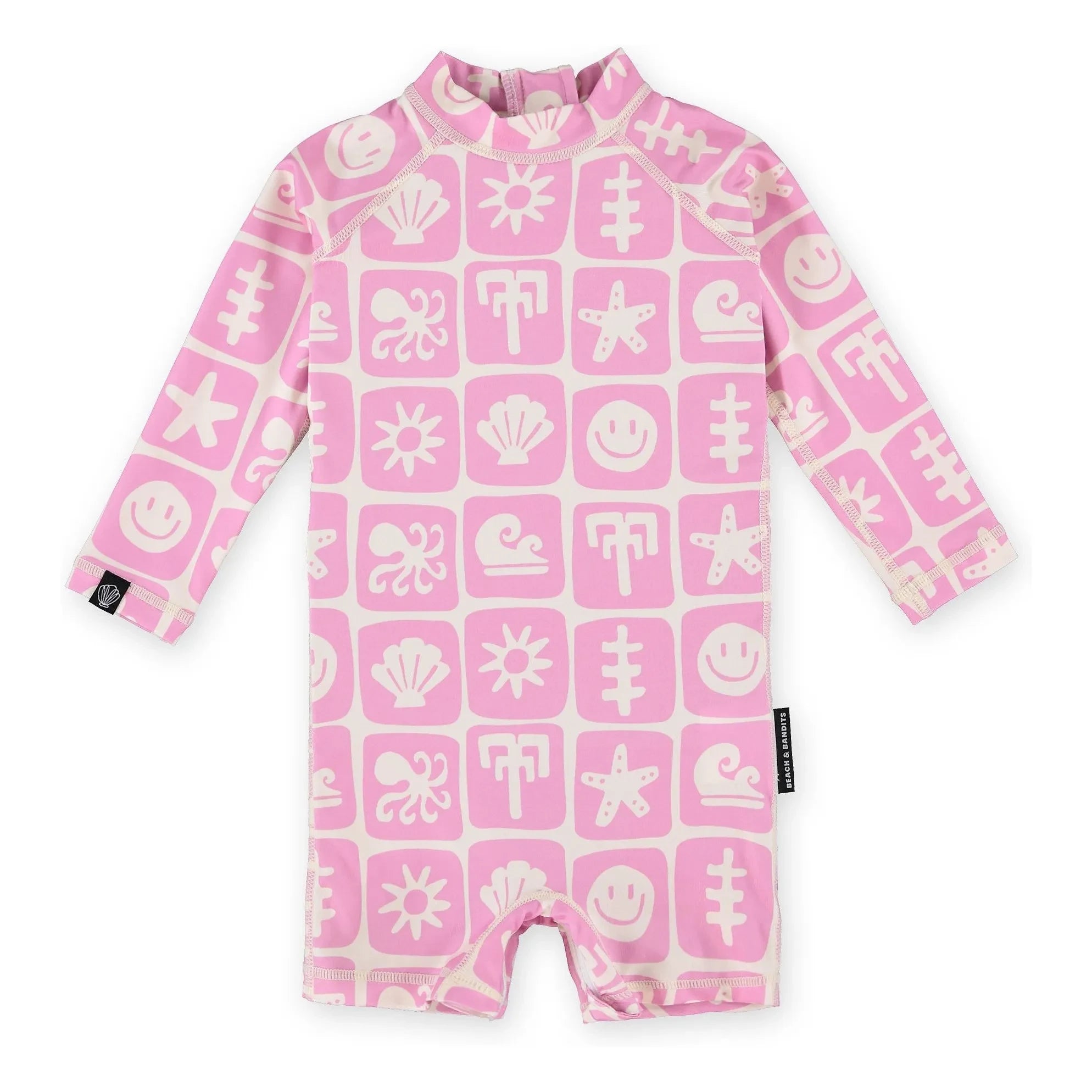 Beach & Bandits - Sea Smiley Recycled Fiber UV Protection Overall | Pink