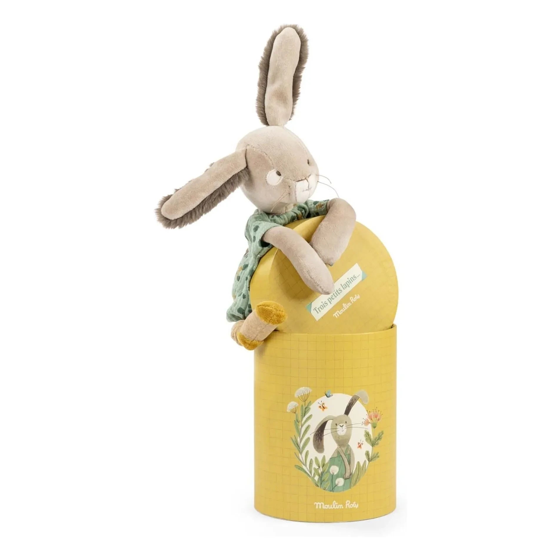 Moulin Roty - Sage Rabbit Plush - Trois petits lapins