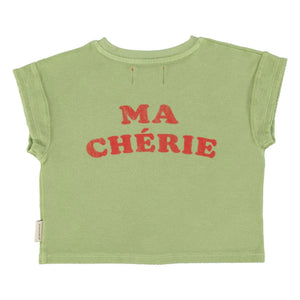 Piupiuchick - Ma Chérie Organic Cotton Sponge T-Shirt | Olive