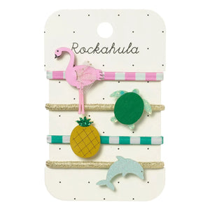 Rockahula Kids - Set of 4 Hair Ties | White