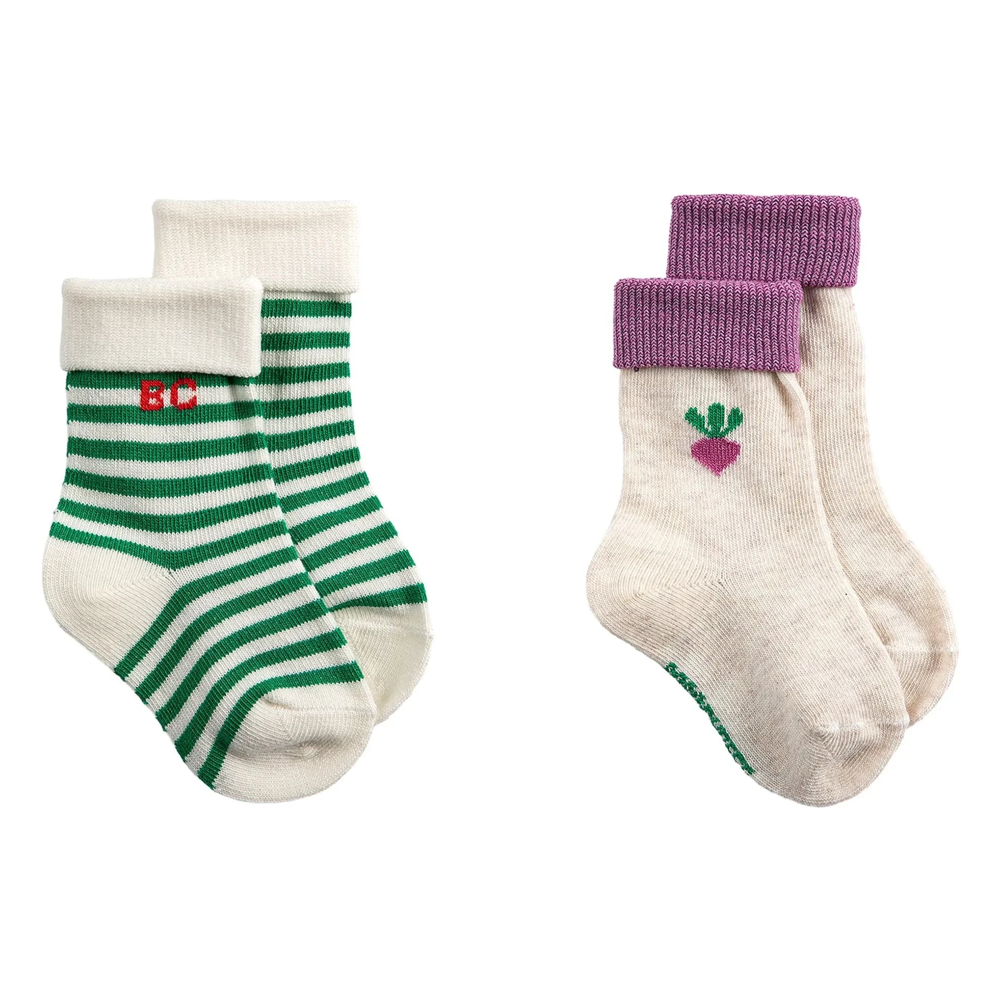 Bobo Choses - Pack of 2 Pairs of Organic Cotton Turnip Socks | Purple