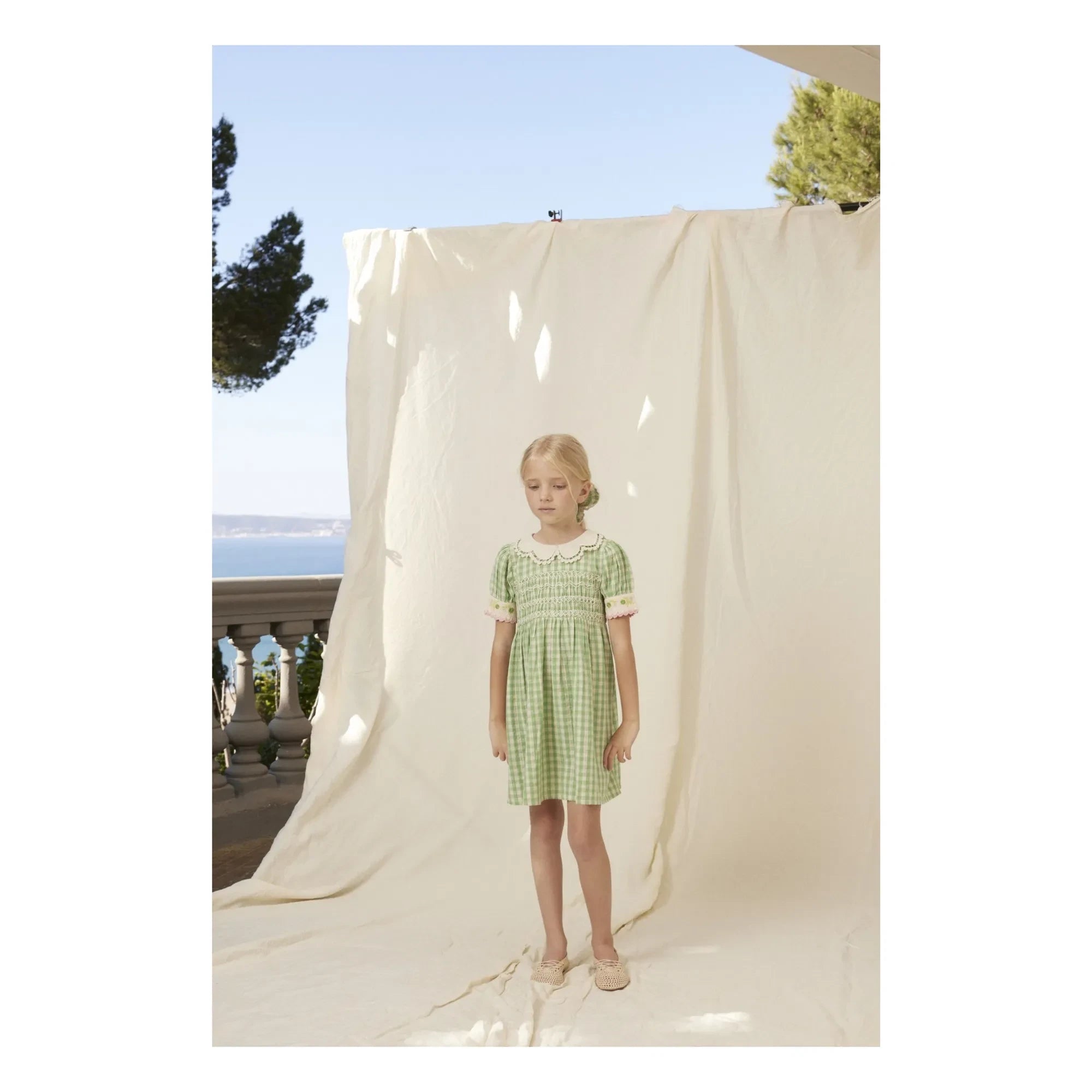 Bebe Organic - Tilia Square Smock Dress | Light Green