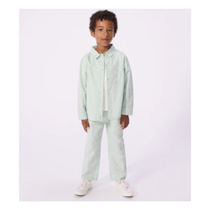 Petit Bateau - Sage | Plain Linen Shirt