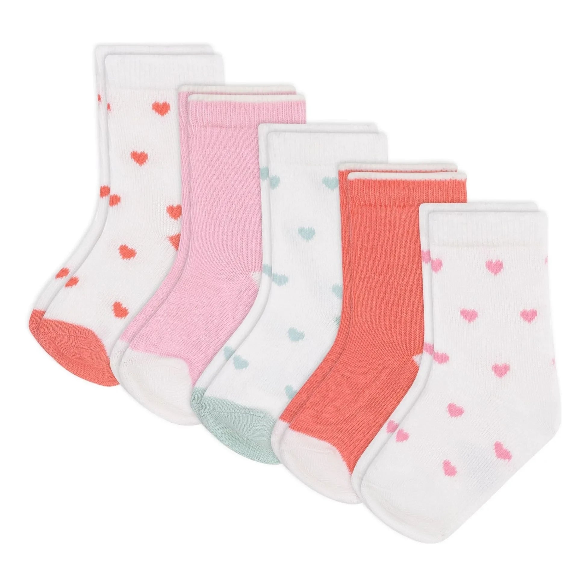 Petit Bateau - 5 Pairs of Heart Socks | Ecru