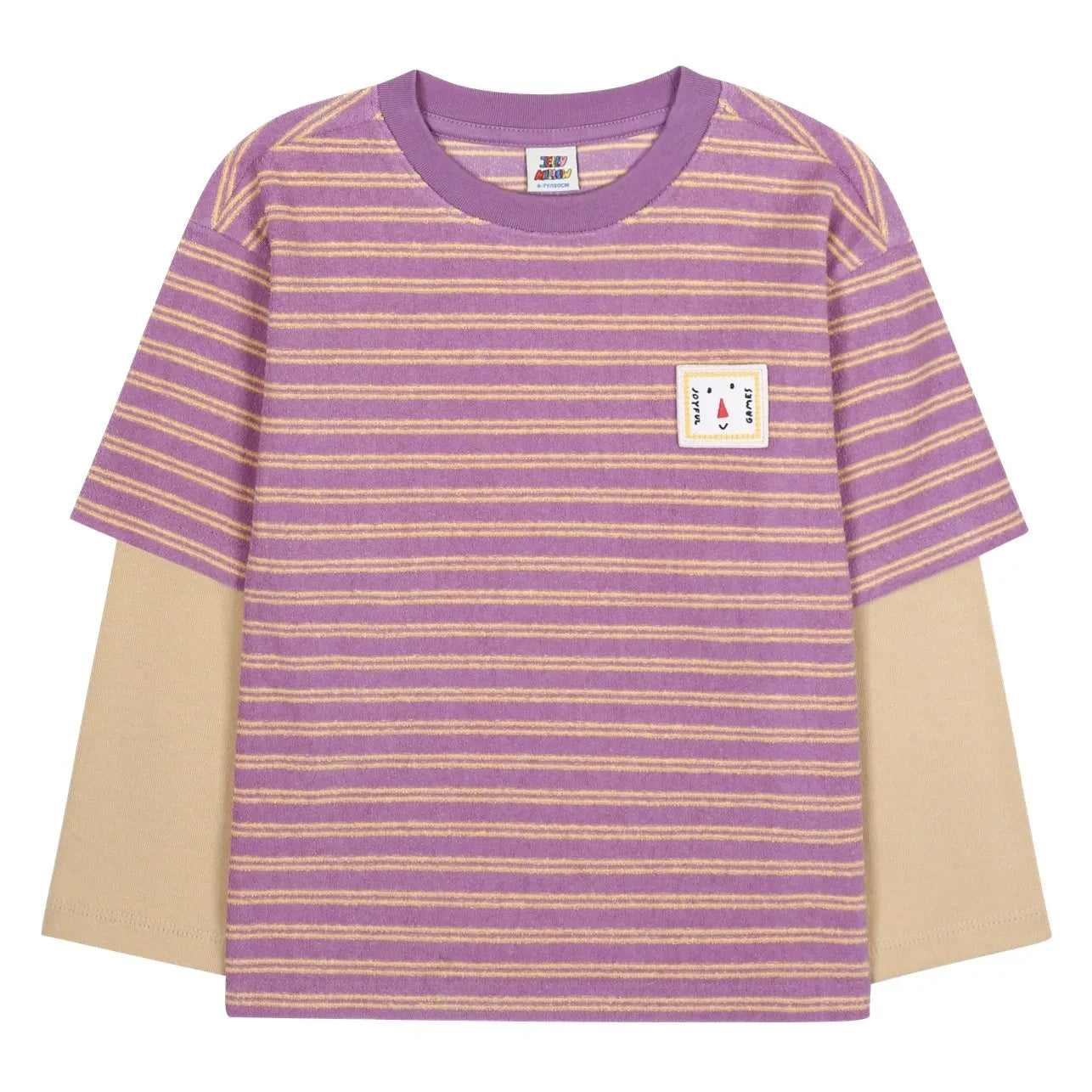 Jelly Mallow - Layered Striped T-Shirt | Purple