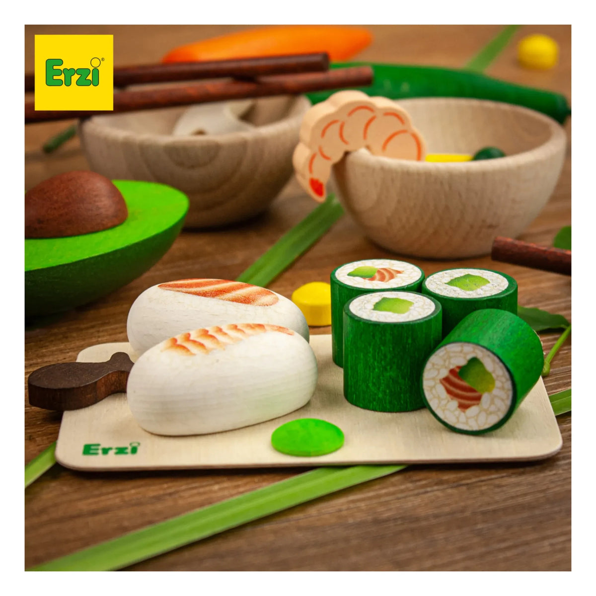 Erzi - Sushi Plate Toy Set - 11 Pieces