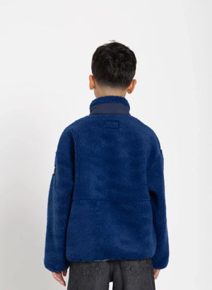 Finger in the nose - Paulo Çift Malzemeli Sherpa Ceket | Royal blue