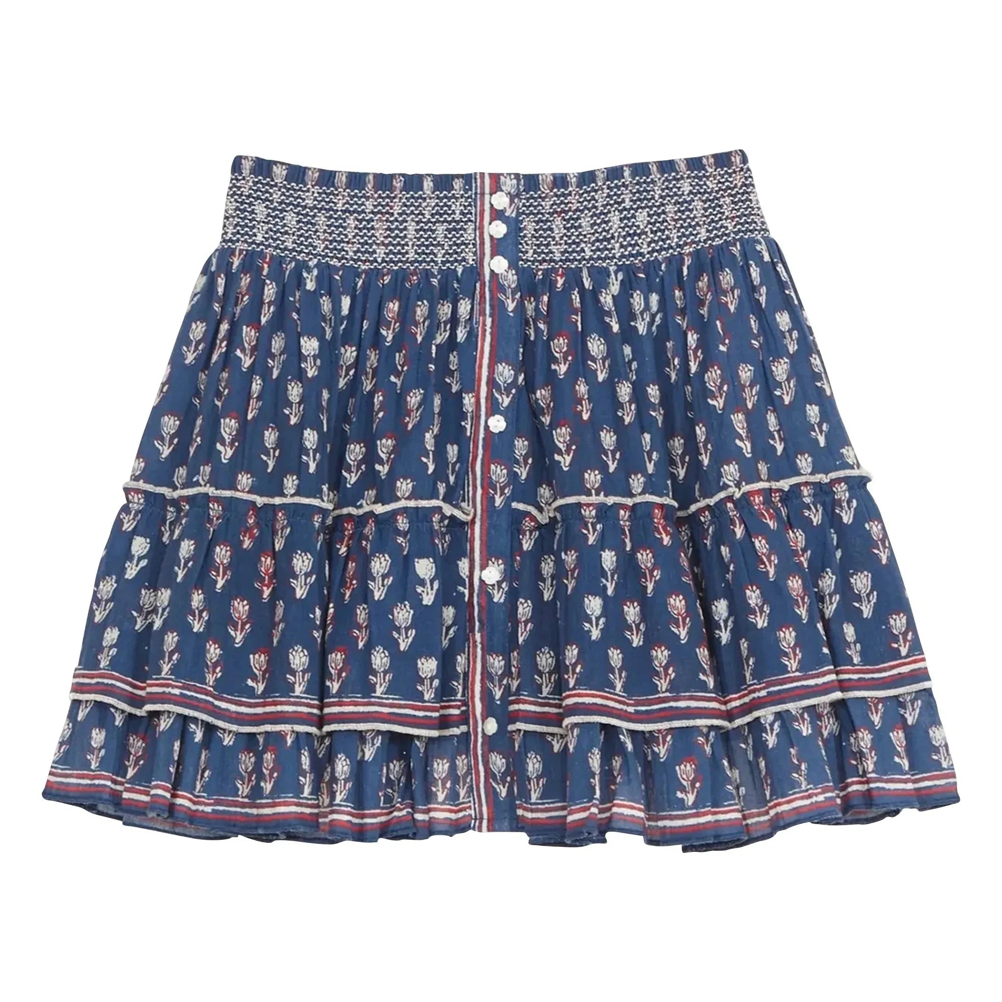 M.A.B.E. - Ari Cotton Skirt | Indigo