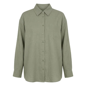Vanessa Sposi - Vanessa Sposi X Laura Brown: The Pocket Organic Linen Shirt | Khaki