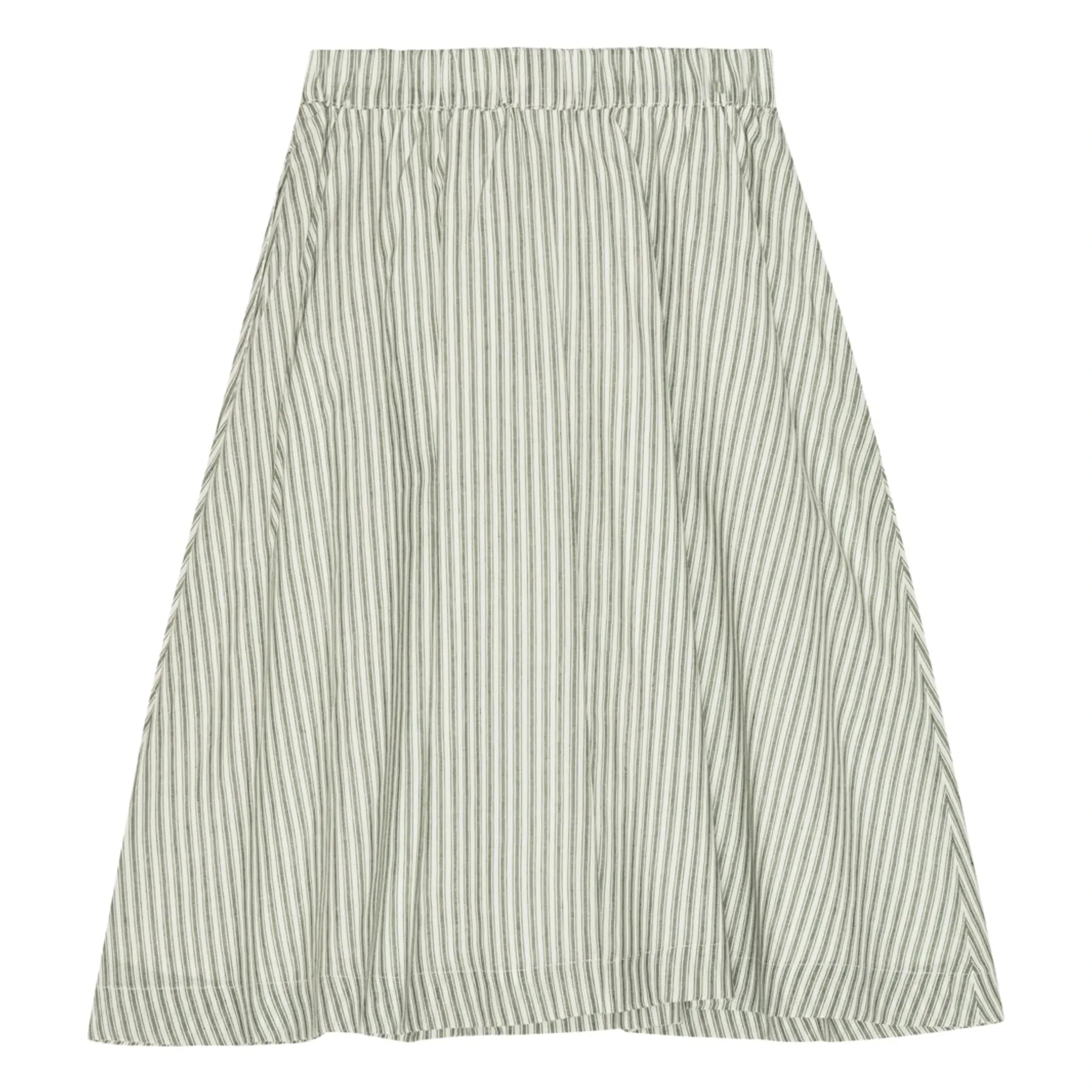 brunobruno nation - Gertrud Striped Skirt Organic Cotton | Green