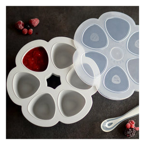 Béaba - Silicone Baby Food Mold - 6 x 90 ml | Light Gray