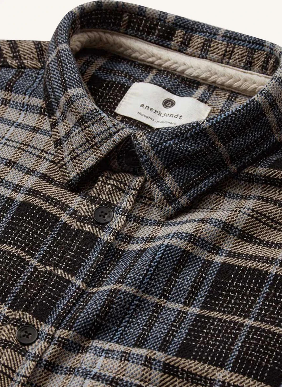 Anerkjendt - Shirt Akkonrad Check Recycled Fibers | Indigo