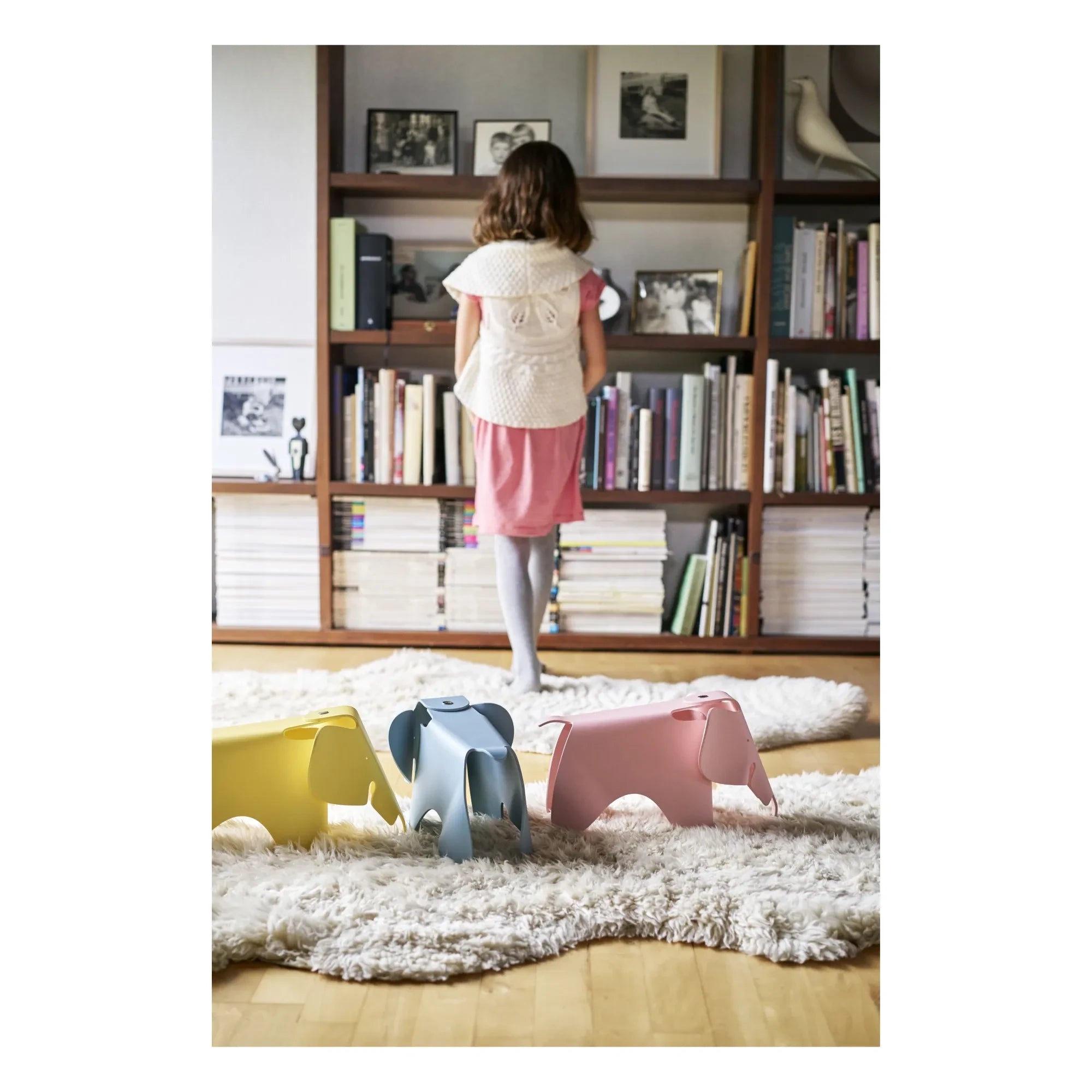 Vitra - Eames Küçük Fil Taburesi - Charles & Ray Eames, 1945 - Sınırlı Üretim | Açık Pembe