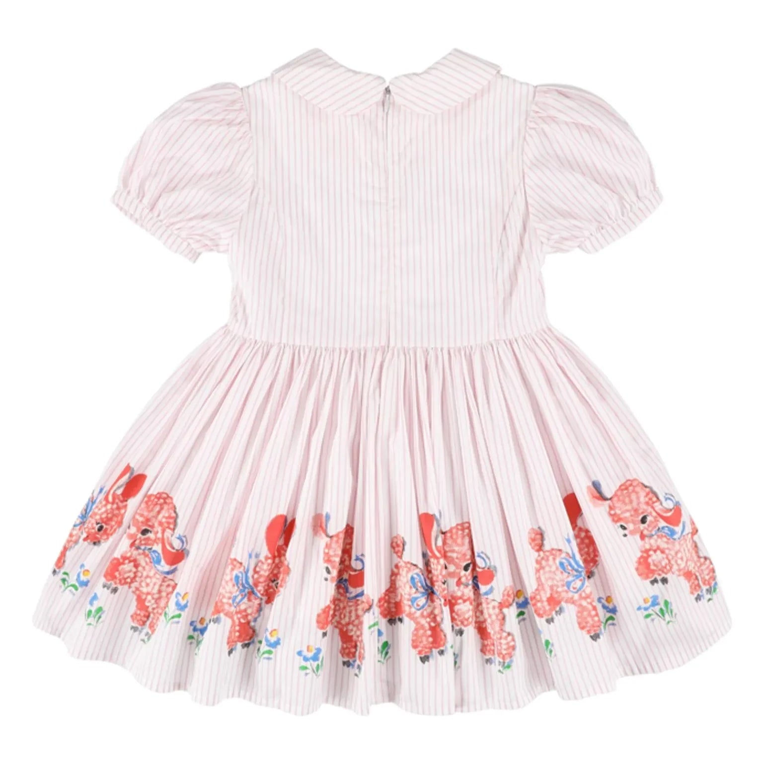 Morley - Striped Xuli Claudine Collar Dress | Pale Pink
