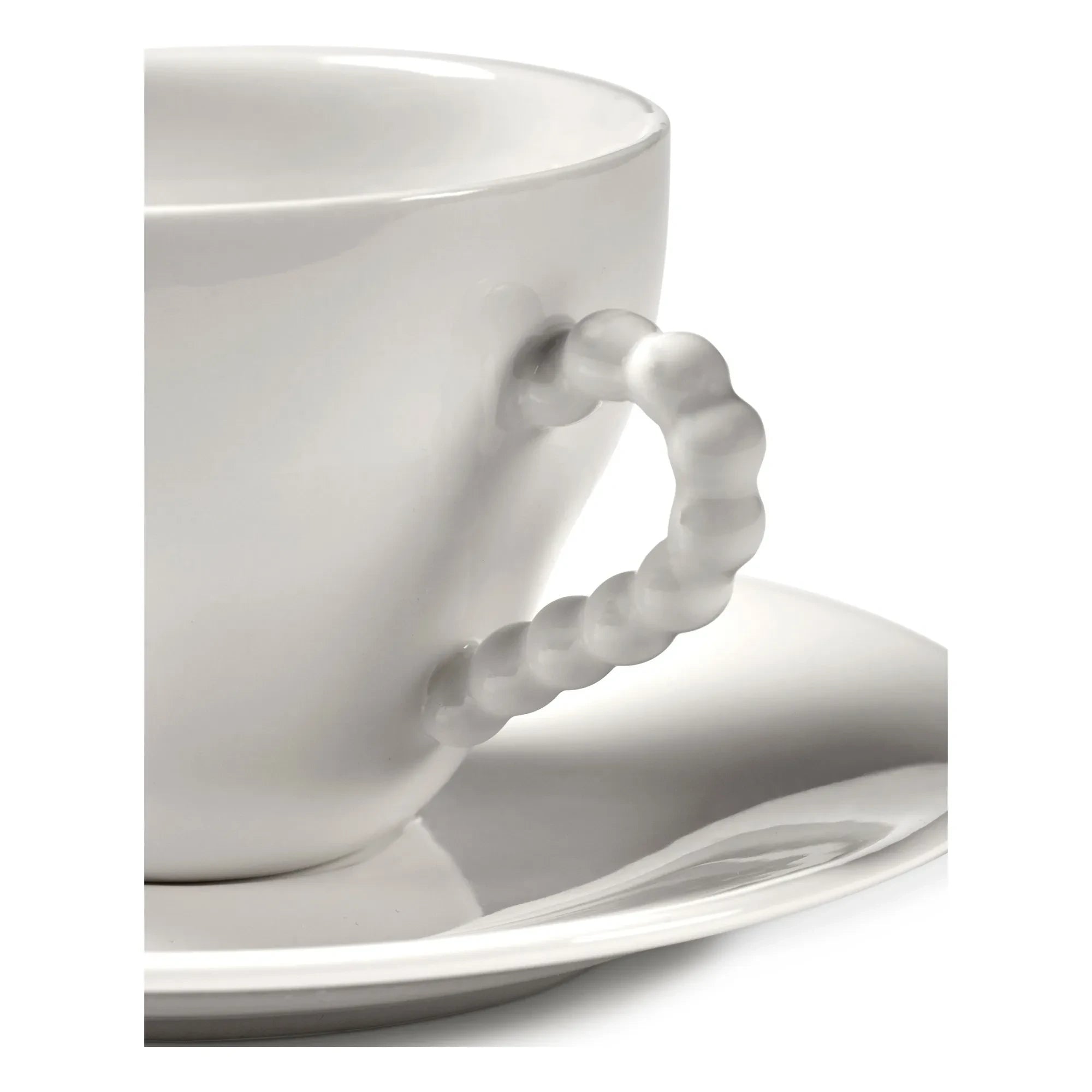 Serax - Perle Fine cups and saucers, Wouters & Hendrix - Set of 2 | White