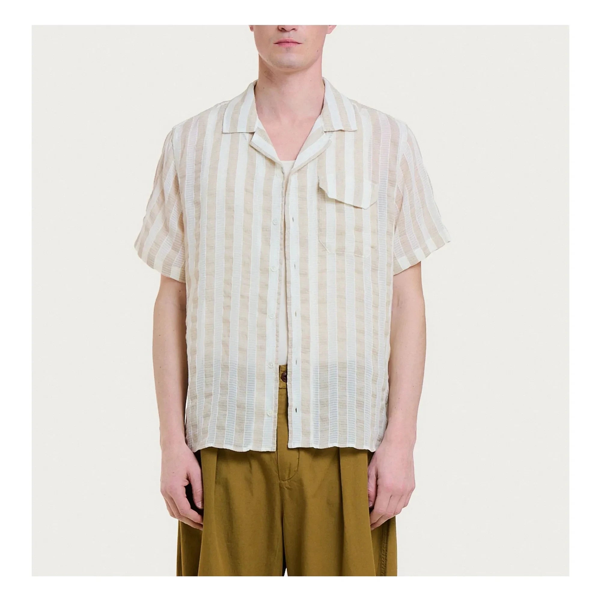 Homecore - Guarda Lotie Striped Shirt | Beige
