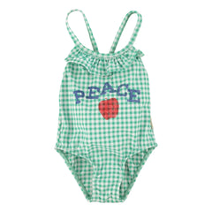 Piupiuchick - Peace Fibers Recycled Checkered Swimsuit | Green