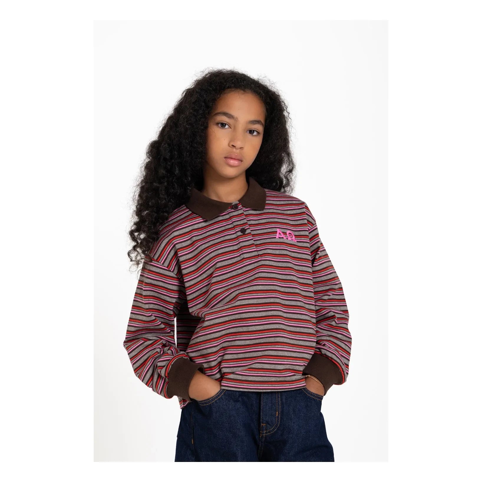 Finger in the nose - Bahia Striped Polo Shirt | Brown