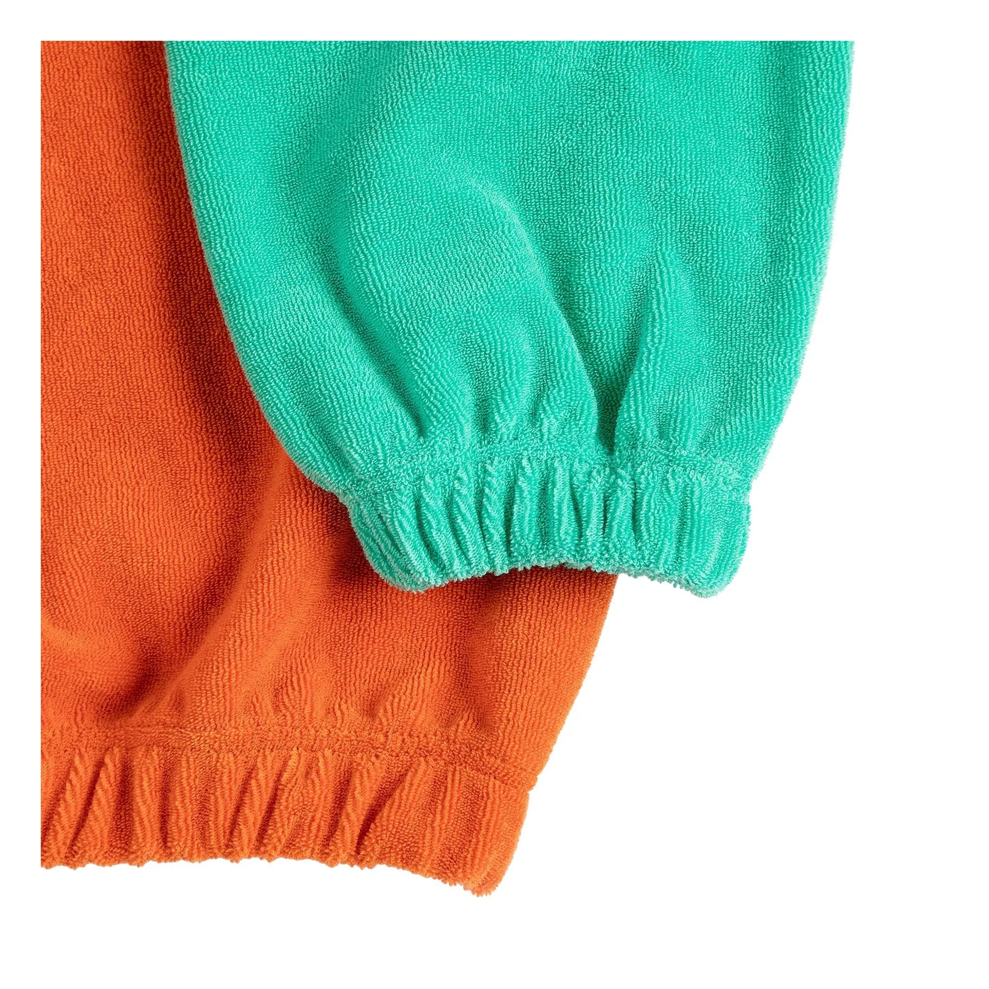 Bobo Choses - Color Block Organic Cotton Towel Sweatshirt | Orange