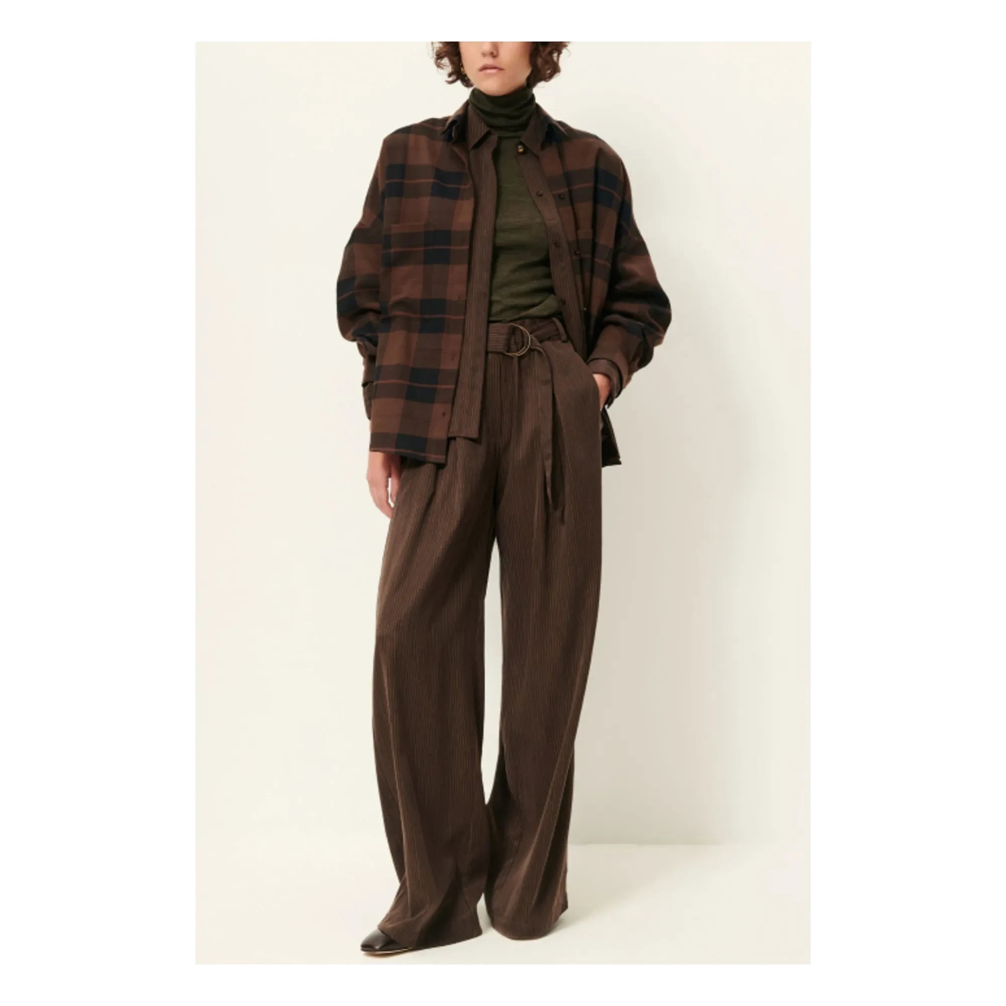 Sessùn - Striped Rim C Pants | Brown