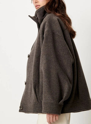 Sessùn - Nariwa Wool Coat | Taupe Brown