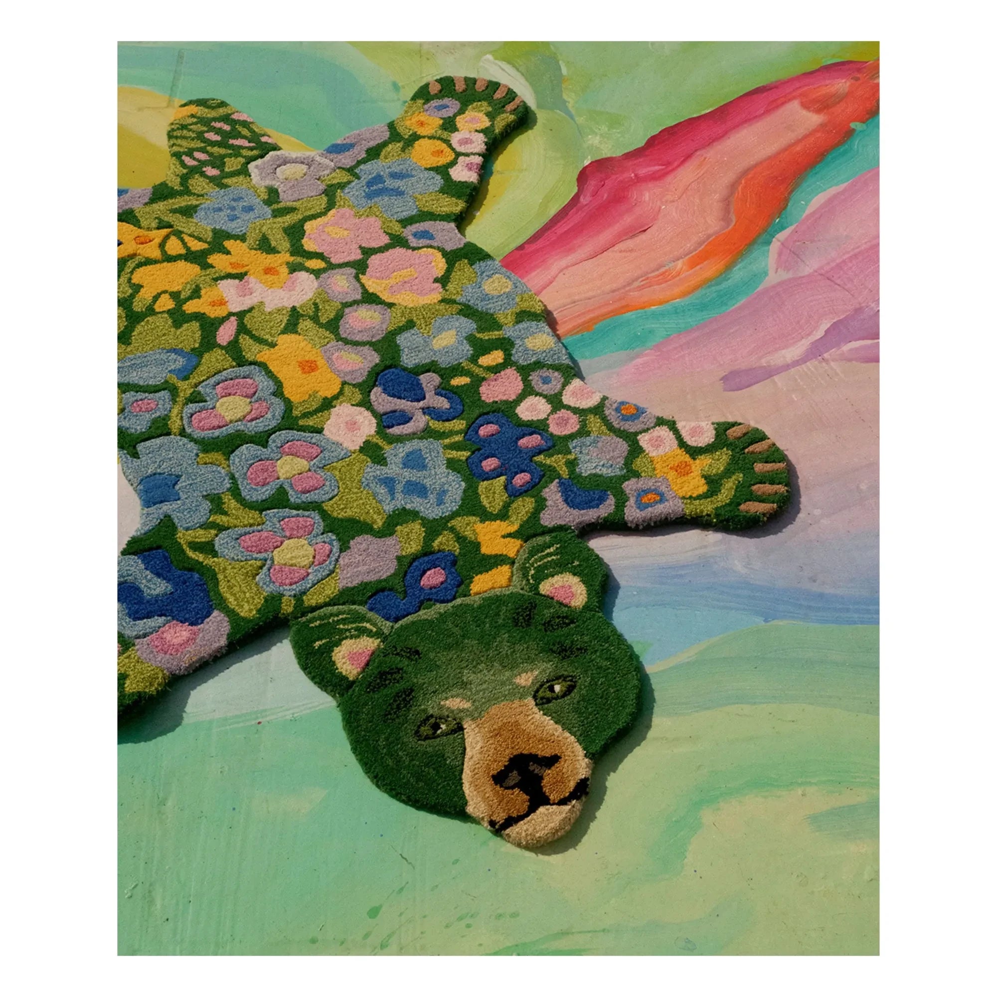 Doing Goods - Wool Bear Rug Josie Jardin | Green