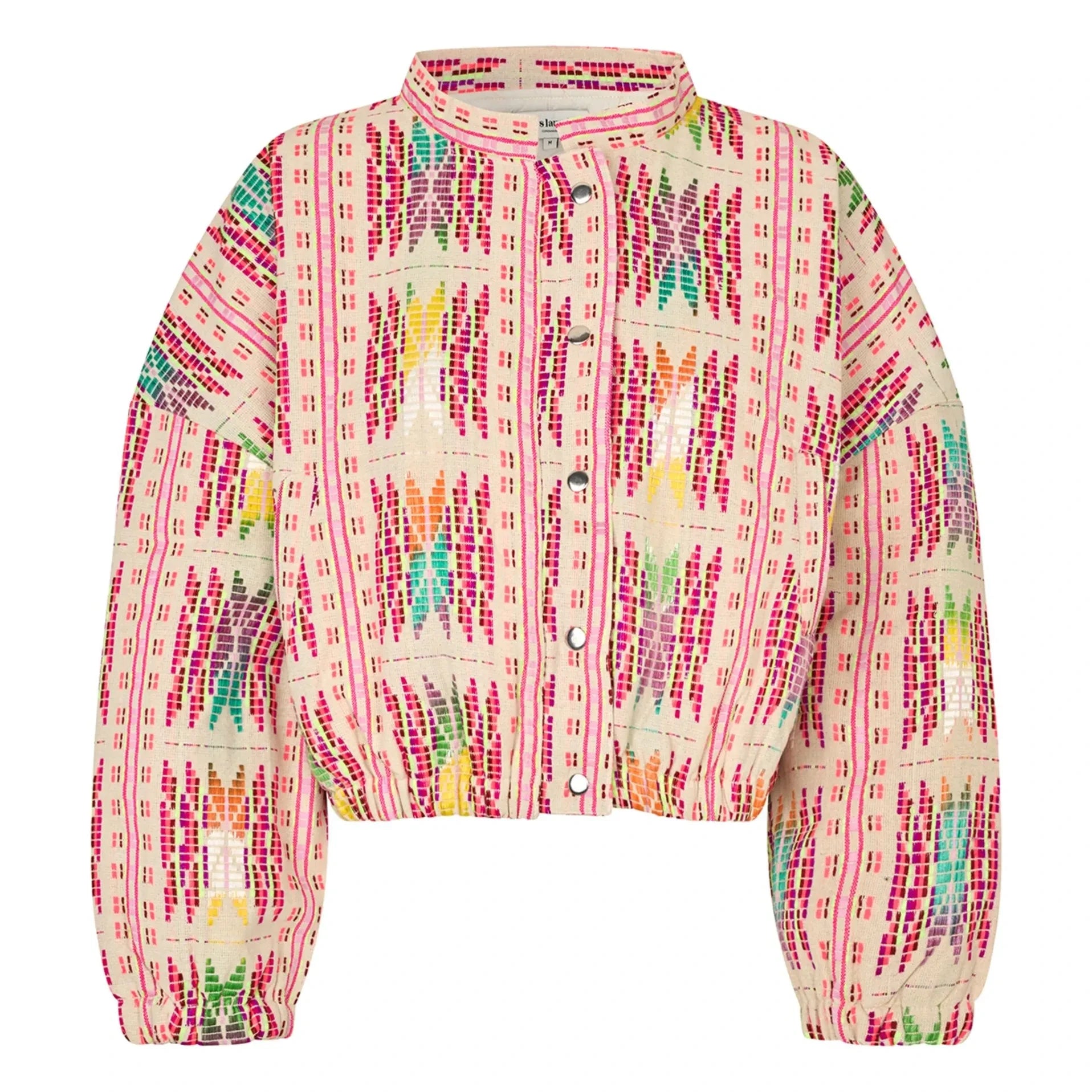 Lollys Laundry - Pink Cotton Lama Jacket