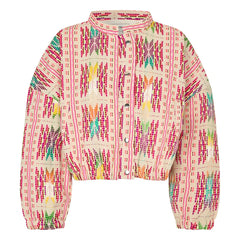 Lollys Laundry - Pink Cotton Lama Jacket