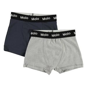 Molo - 2-Pack Justin Organic Cotton Boxer Briefs | Gray