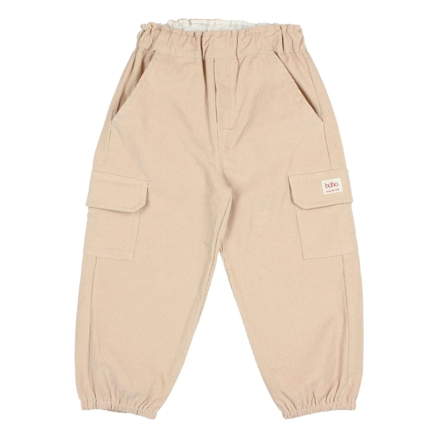 Búho - Soft Velours Organik Pamuk Kargo Pantolon | Kum