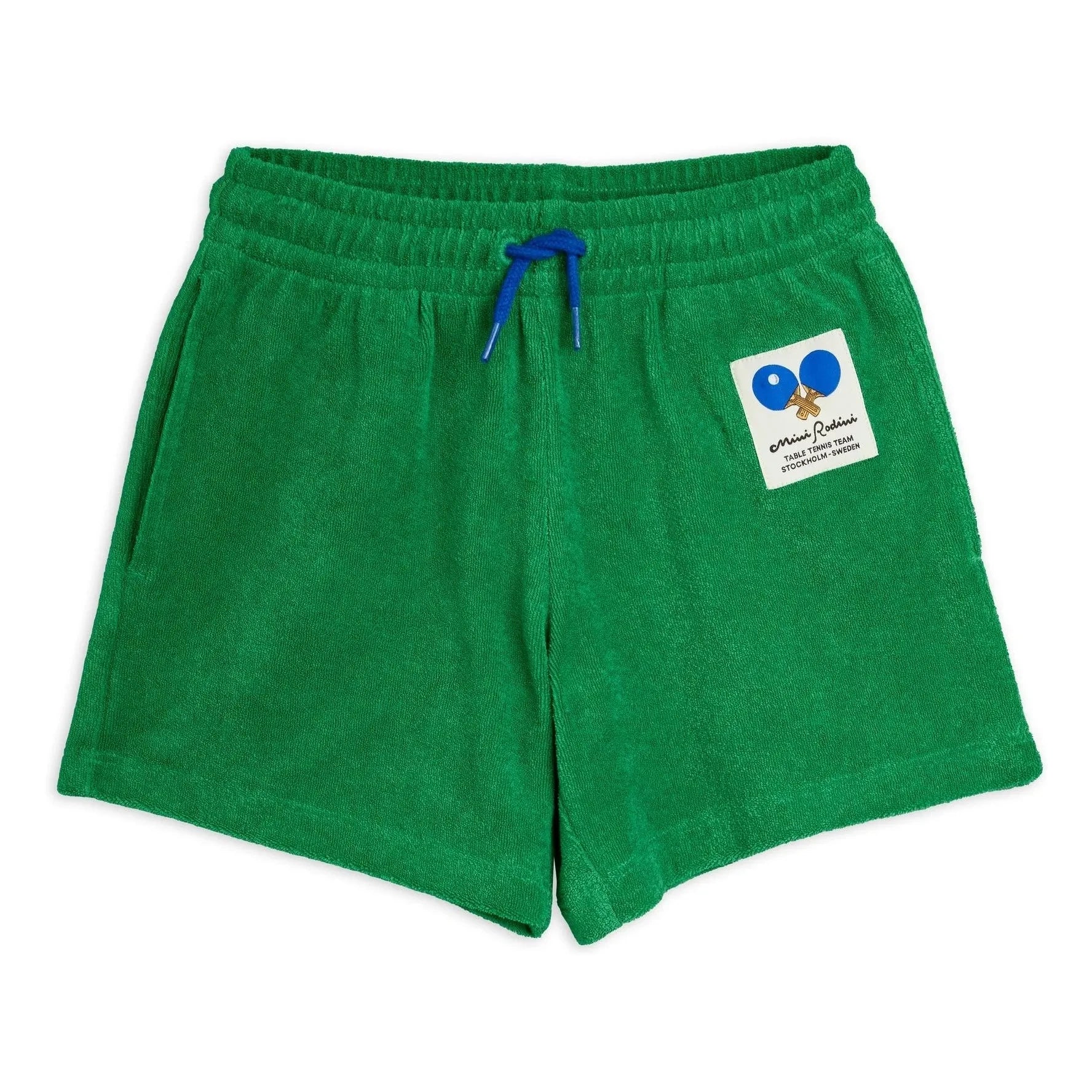 Mini Rodini - Organic Cotton Towel Ping Pong Shorts | Green